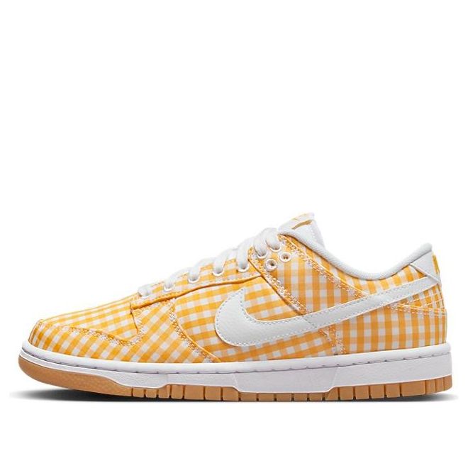(WMNS) Nike Dunk Low 'Yellow Gingham' DZ2777-700 Vintage Sportswear